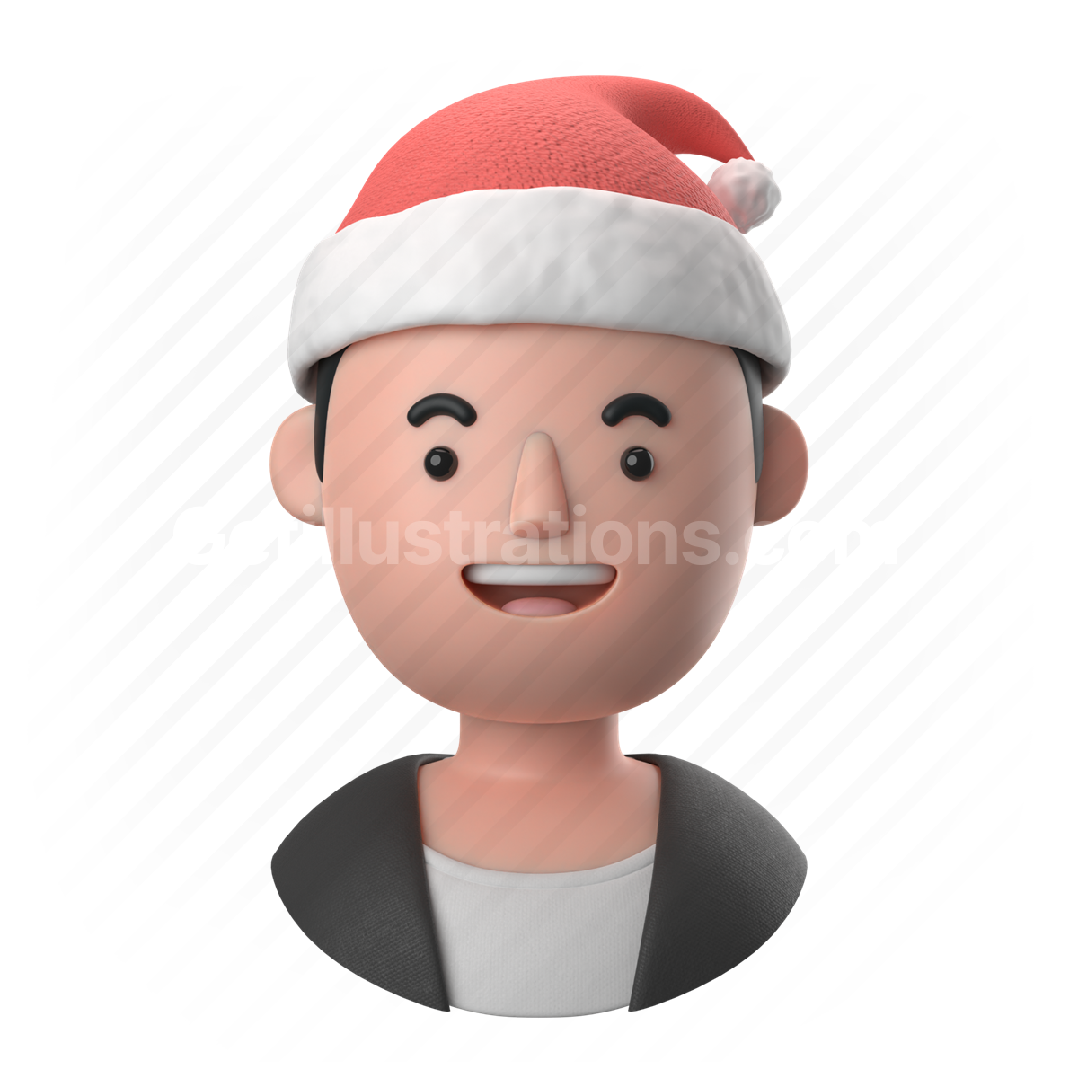 man, male, people, person, santa, hat, christmas